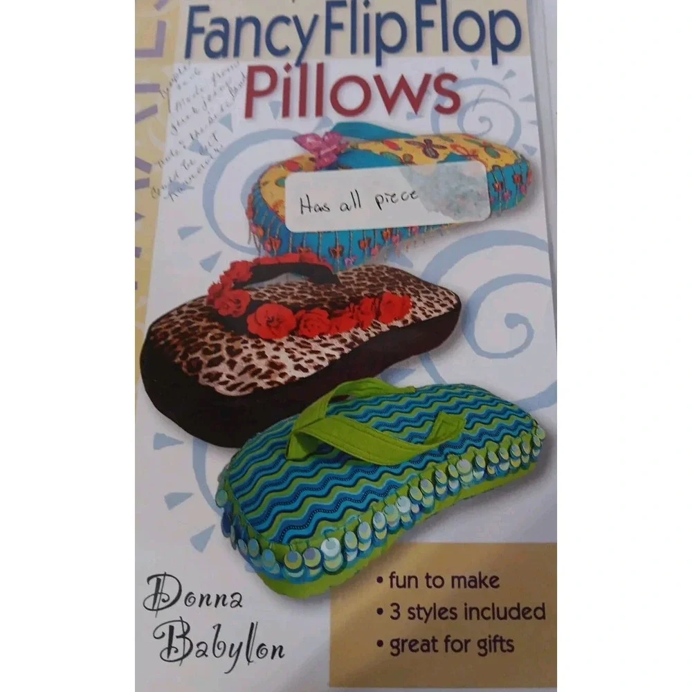 Roommates Pillow Pattern 0512 Fancy Flip Flop Sandal Pillows by‎ Donna Babylon
